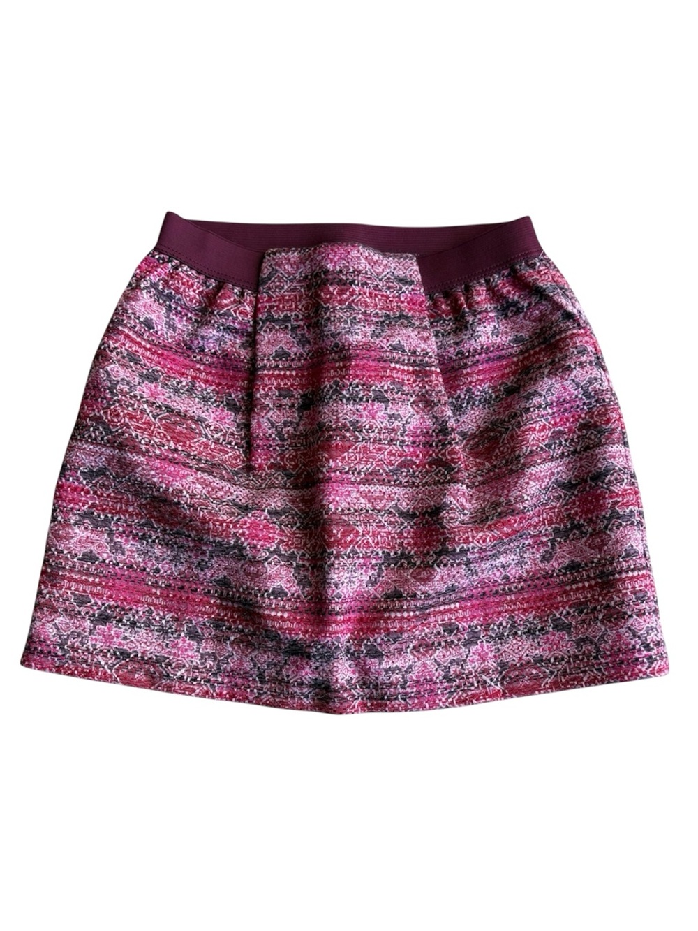 Girls 6 Genuine Kids red jacquard skirt lined brocade elastic waist pull on NWT